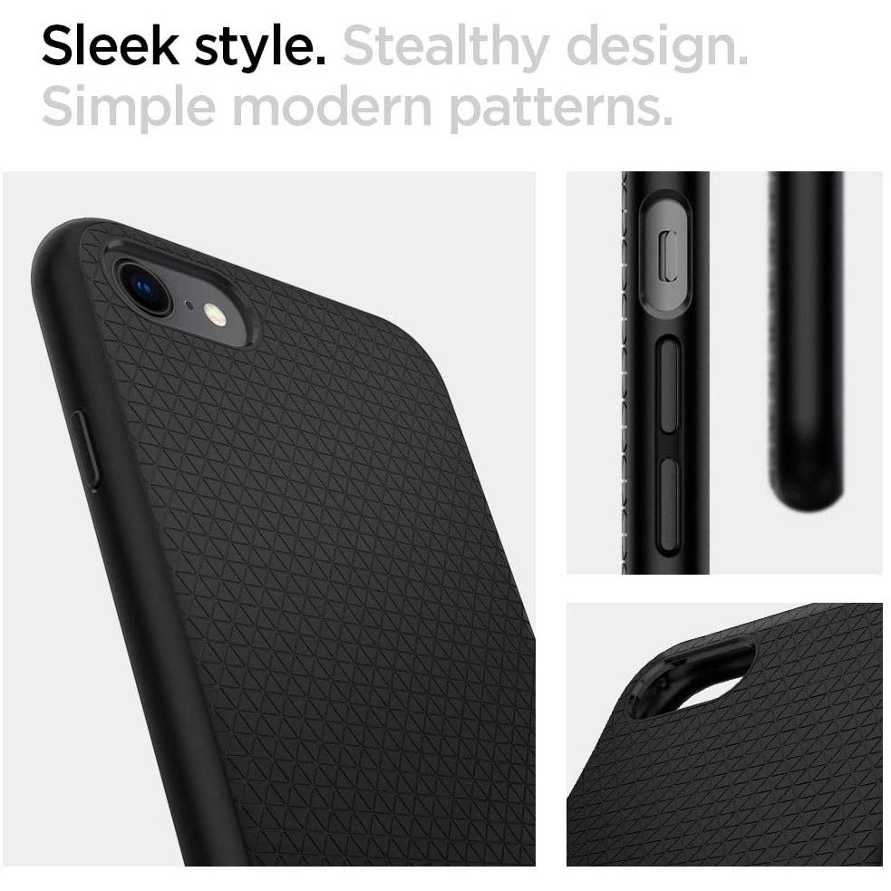 Spigen Liquid Air kaitsekate iPhone 7 / 8 / SE 2020 / SE 2022 jaoks – must